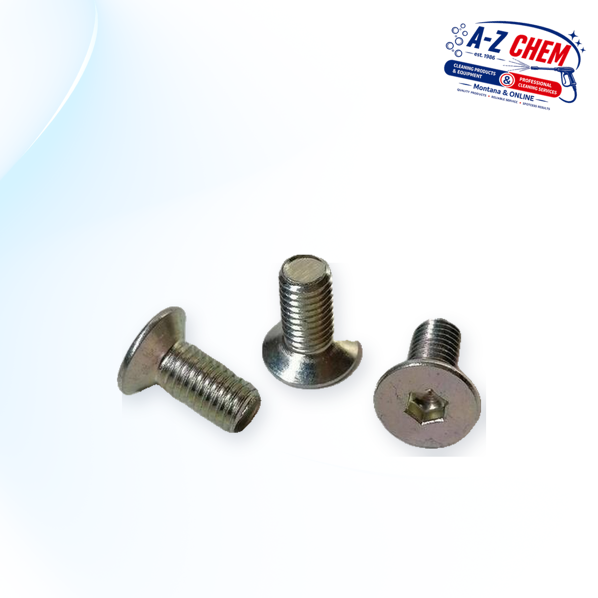 Plate Screws Set of 3 for Scrubbing Machine - Floor Cleaning Machine Part - main product view - A-Z Chem South Africa