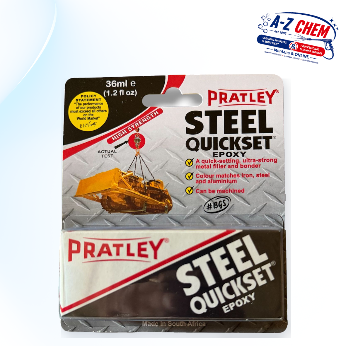 PRATLEY Steel Epoxy 36mL - Carpet Cleaning Machine Part - product detail view 2 - A-Z Chem South Africa