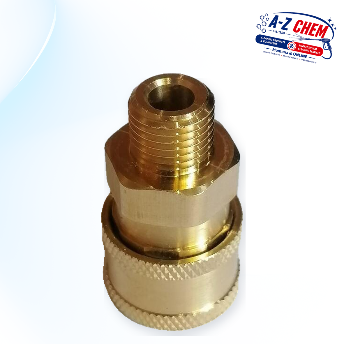 Quick Connector Female 1/4" to 1/4" Male Thread - High-Pressure Cleaner Part - product detail view 2 - A-Z Chem South Africa