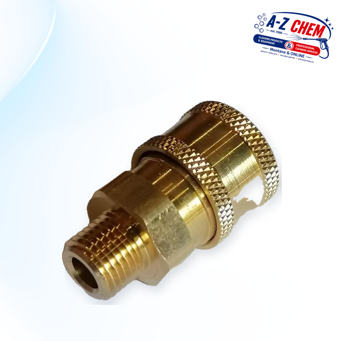 Quick Connector Female 1/4" to 1/4" Male Thread - High-Pressure Cleaner Part - product detail view 4 - A-Z Chem South Africa