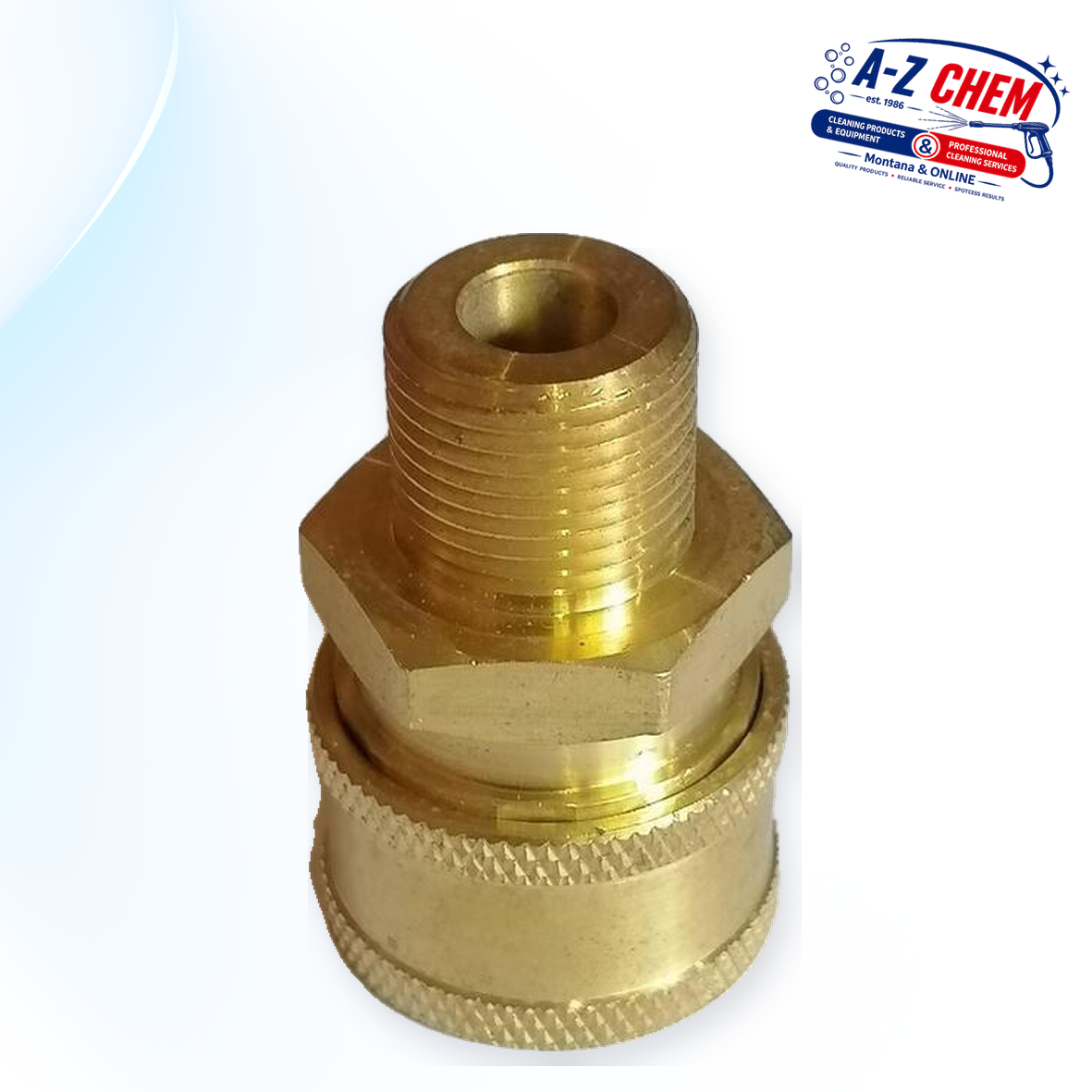 Quick Connector Female 3/8" to 3/8" Male Thread - High-Pressure Cleaner Part - product detail view 2 - A-Z Chem South Africa