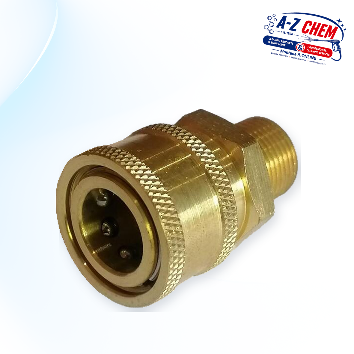 Quick Connector Female 3/8" to 3/8" Male Thread - High-Pressure Cleaner Part - product detail view 3 - A-Z Chem South Africa