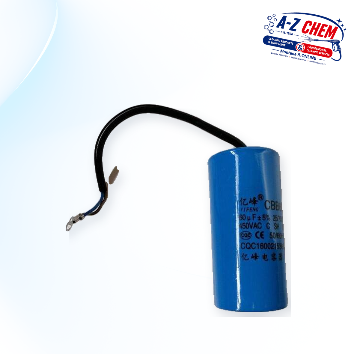 Running Capacitor for the High Pressure (60uF) - main product view - A-Z Chem South Africa