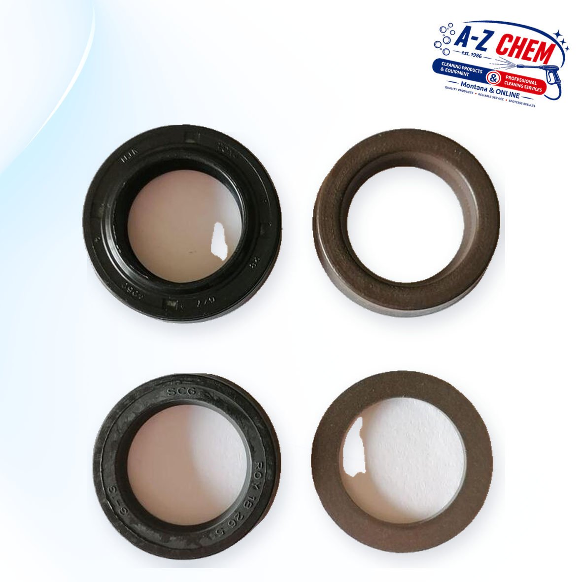 Seal Set Per Piston for the 2.2kW/3kW/4kW High-pressure Pump - main product view - A-Z Chem South Africa