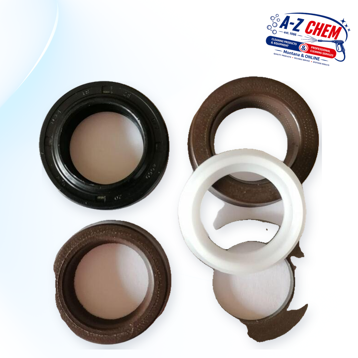 Seal Set Per Piston for the 5.5kW High-pressure Pump - main product view - A-Z Chem South Africa