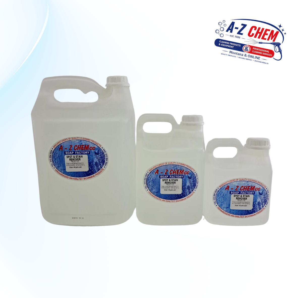 Spot and Stain Remover product view 2 from A-Z Chem South Africa