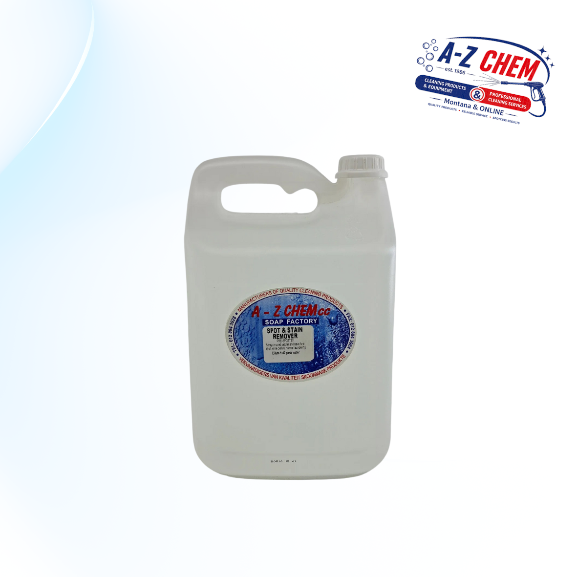 Spot and Stain Remover product view 3 from A-Z Chem South Africa