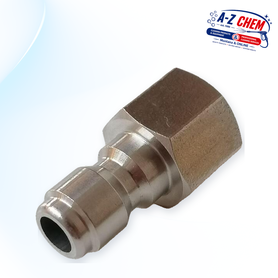 Stainless Steel Quick Connector Male 1/4" to 1/4" Female Thread - High-Pressure Cleaner Part - product detail view 3 - A-Z Chem South Africa