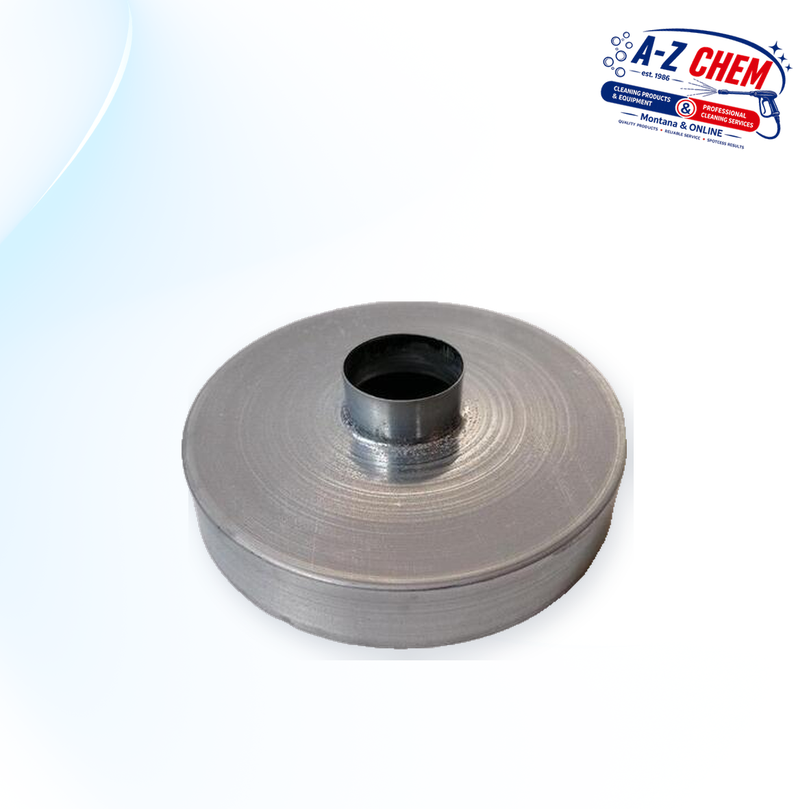 Steel Plate with Protruding Inlet - Vacuum Motor Component - main product view - A-Z Chem South Africa
