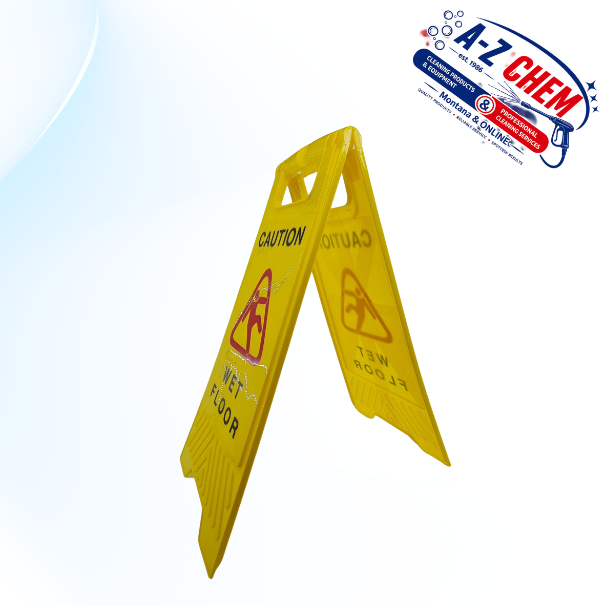 Wet Floor Sign - product view 2 - A-Z Chem South Africa