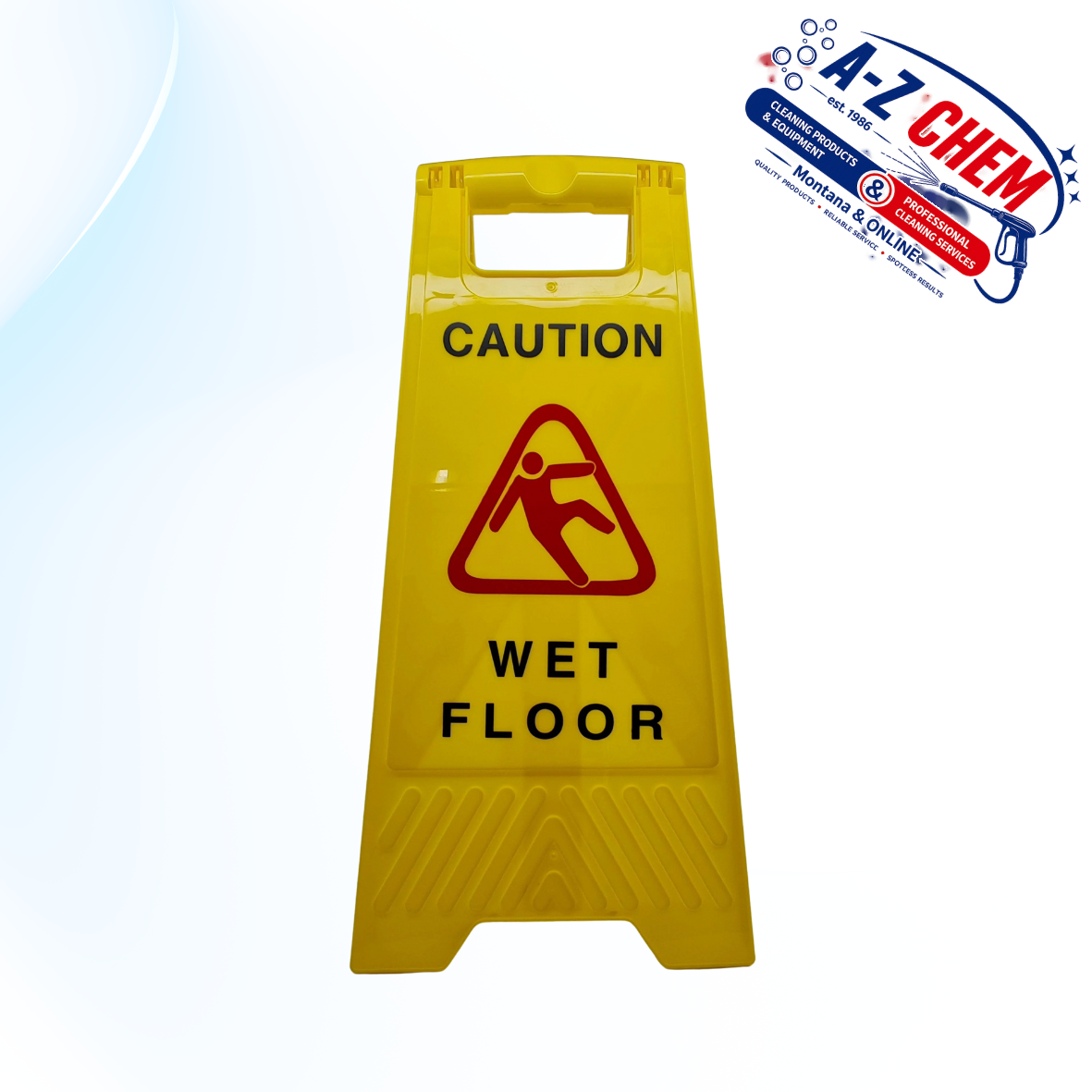 Wet Floor Sign - product view 3 - A-Z Chem South Africa